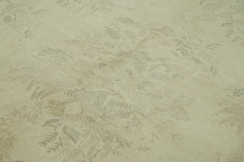 Tebriz Beige Classic Wool Cotton Handmade Rug 6'8'' x 8'10''