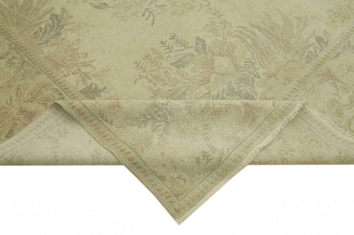 Tebriz Beige Classic Wool Cotton Handmade Rug 6'8'' x 8'10''