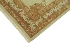 Tebriz Beige Classic Wool Cotton Handmade Rug 6'8'' x 10'1''