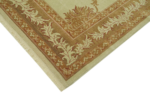 Tebriz Beige Classic Wool Cotton Handmade Rug 6'8'' x 10'1''