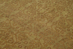 Tebriz Beige Classic Wool Cotton Handmade Rug 6'2'' x 8'4''