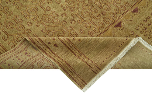 Tebriz Beige Classic Wool Cotton Handmade Rug 6'2'' x 8'4''