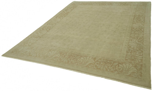 Tebriz Beige Classic Wool Cotton Handmade Rug 8'1'' x 10'4''