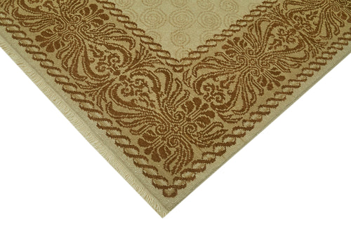 Tebriz Beige Classic Wool Cotton Handmade Rug 6'9'' x 9'8''