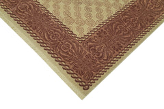 Tebriz Beige Classic Wool Cotton Handmade Rug 6'8'' x 9'3''
