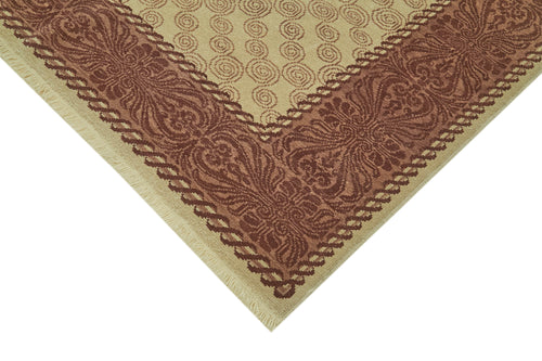 Tebriz Beige Classic Wool Cotton Handmade Rug 6'8'' x 9'3''