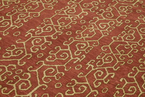 Tebriz Red Classic Wool Cotton Handmade Rug 6'0'' x 8'8''