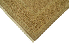 Tebriz Beige Classic Wool Cotton Handmade Rug 6'8'' x 9'5''