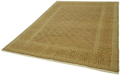 Tebriz Beige Classic Wool Cotton Handmade Rug 6'6'' x 8'10''