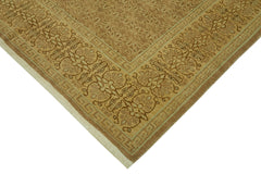 Tebriz Beige Classic Wool Cotton Handmade Rug 6'6'' x 8'10''