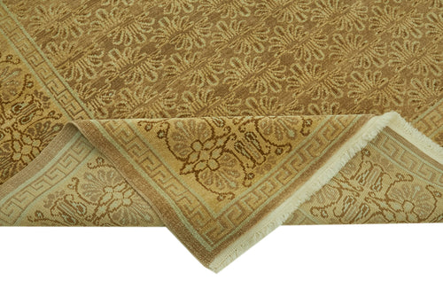 Tebriz Beige Classic Wool Cotton Handmade Rug 6'6'' x 8'10''