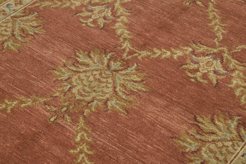 Tebriz Red Classic Wool Cotton Handmade Rug 5'9'' x 7'7''