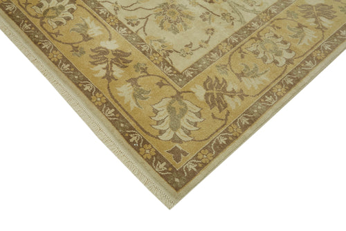 Tebriz Beige Classic Wool Cotton Handmade Rug 6'9'' x 9'7''