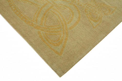 Tebriz Beige Classic Wool Cotton Handmade Rug 6'9'' x 9'1''
