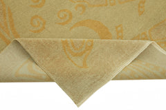 Tebriz Beige Classic Wool Cotton Handmade Rug 6'9'' x 9'1''