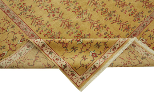 Tebriz Green Classic Wool Cotton Handmade Rug 6'9'' x 9'4''