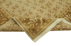 Tebriz Beige Classic Wool Cotton Handmade Rug 6'8'' x 9'3''