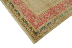 Tebriz Beige Classic Wool Cotton Handmade Rug 6'11'' x 8'7''