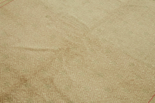 Tebriz Beige Classic Wool Cotton Handmade Rug 6'11'' x 8'7''