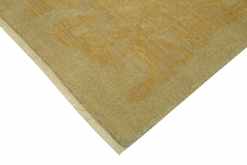 Tebriz Beige Classic Wool Cotton Handmade Rug 6'9'' x 9'1''