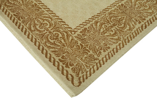 Tebriz Beige Classic Wool Cotton Handmade Rug 6'10'' x 10'3''