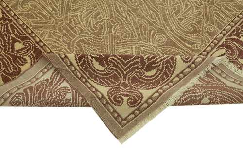 Tebriz Beige Classic Wool Cotton Handmade Rug 8'1'' x 11'11''