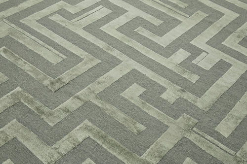 Tebriz Beige Classic Wool Cotton Handmade Rug 7'9'' x 9'9''