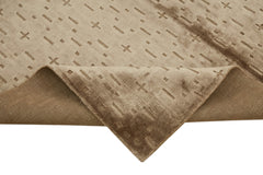 Tebriz Brown Classic Wool Cotton Handmade Rug 6'0'' x 9'0''