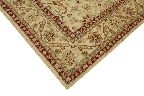 Tebriz Beige Classic Wool Cotton Handmade Rug 8'1'' x 10'5''