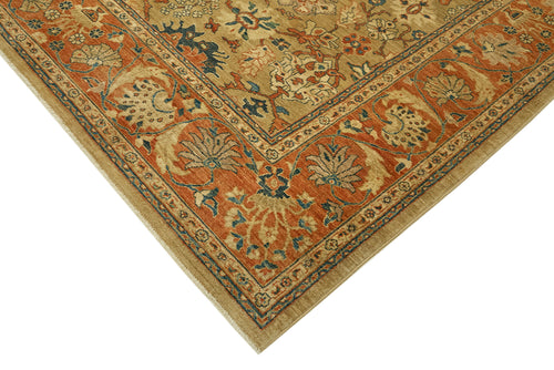 Tebriz Beige Classic Wool Cotton Handmade Rug 8'1'' x 9'9''
