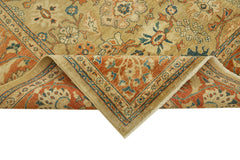 Tebriz Beige Classic Wool Cotton Handmade Rug 8'1'' x 9'9''