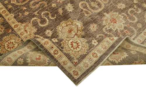 Tebriz Beige Classic Wool Cotton Handmade Rug 7'1'' x 9'2''