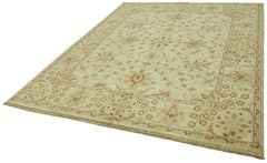 Tebriz Beige Classic Wool Cotton Handmade Rug 8'0'' x 10'0''