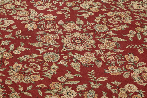 Tebriz Beige Classic Wool Cotton Handmade Rug 7'9'' x 9'11''