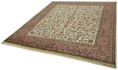 Tebriz Beige Classic Wool Cotton Handmade Rug 7'9'' x 9'6''