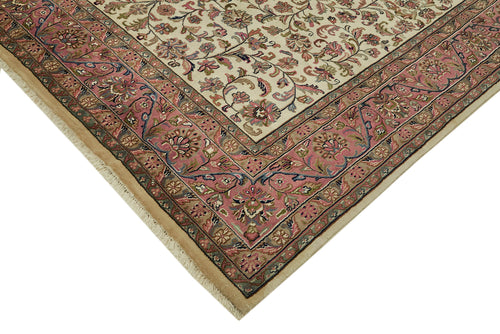 Tebriz Beige Classic Wool Cotton Handmade Rug 7'9'' x 9'6''
