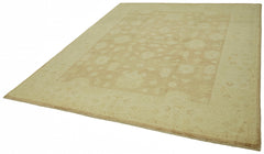 Tebriz Beige Classic Wool Cotton Handmade Rug 7'9'' x 9'9''