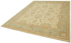 Tebriz Beige Classic Wool Cotton Handmade Rug 8'3'' x 10'1''