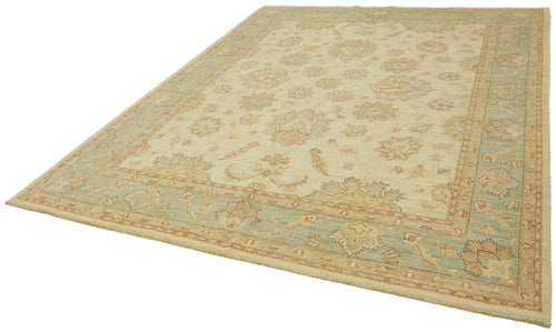 Tebriz Beige Classic Wool Cotton Handmade Rug 8'3'' x 10'1''