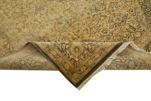 Tebriz Beige Classic Wool Cotton Handmade Rug 8'2'' x 10'2''