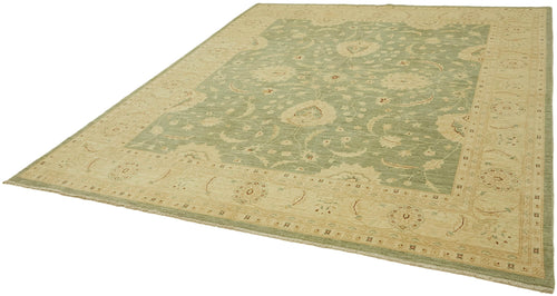 Tebriz Beige Classic Wool Cotton Handmade Rug 8'5'' x 9'9''