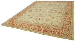 Tebriz Beige Classic Wool Cotton Handmade Rug 9'0'' x 11'7''