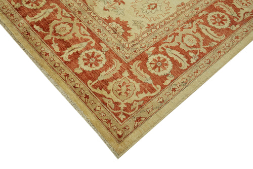 Tebriz Beige Classic Wool Cotton Handmade Rug 9'0'' x 11'7''