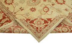 Tebriz Beige Classic Wool Cotton Handmade Rug 9'0'' x 11'7''