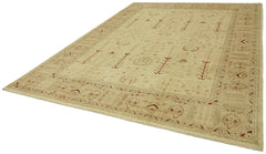 Tebriz Beige Classic Wool Cotton Handmade Rug 9'1'' x 12'4''