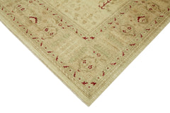 Tebriz Beige Classic Wool Cotton Handmade Rug 9'1'' x 12'4''