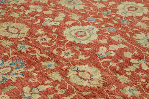 Tebriz Beige Classic Wool Cotton Handmade Rug 9'2'' x 11'6''