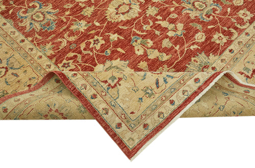 Tebriz Beige Classic Wool Cotton Handmade Rug 9'2'' x 11'6''