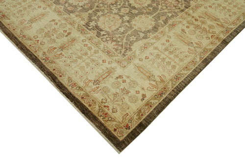 Tebriz Beige Classic Wool Cotton Handmade Rug 9'1'' x 12'3''