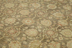 Tebriz Beige Classic Wool Cotton Handmade Rug 9'1'' x 12'3''